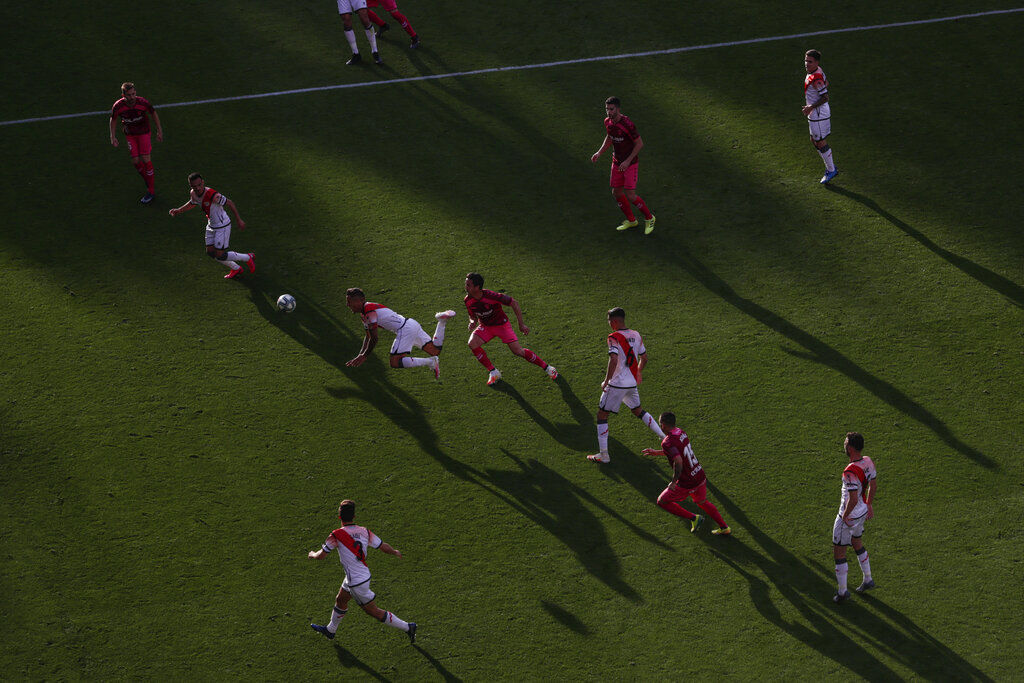 APTOPIX Spain Soccer Restart